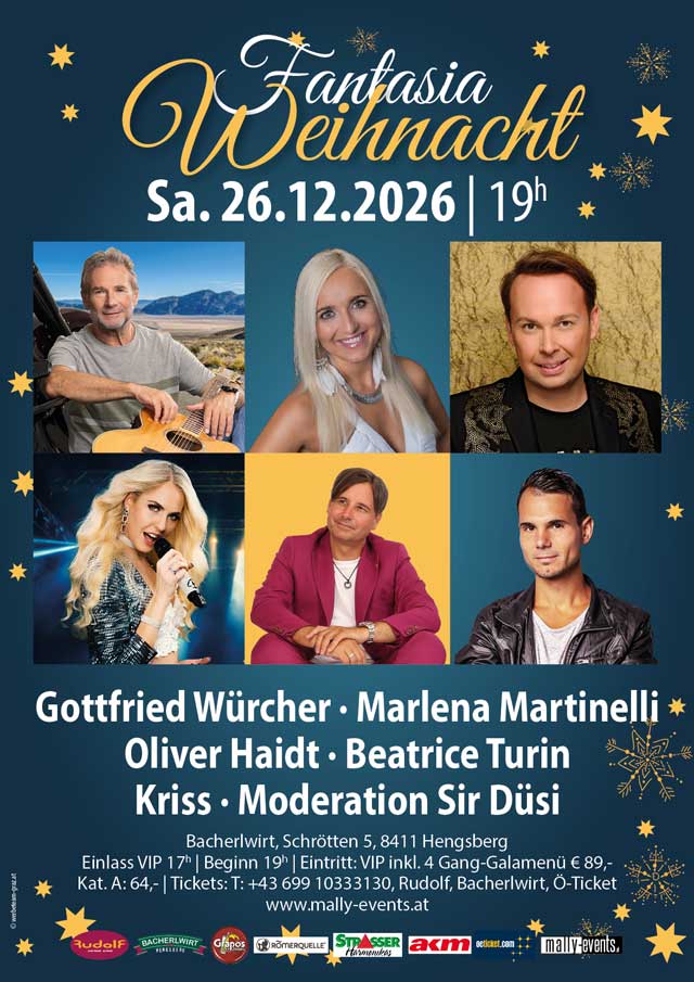 Fantasia Weihnachtskonzert Bacherlwirt Hengsberg