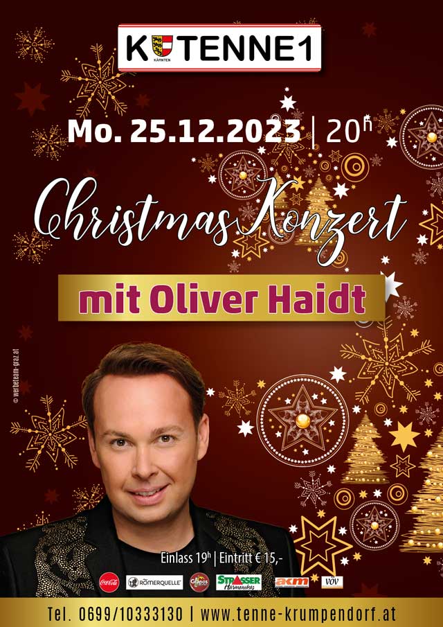 Christmas Konzert mit Oliver Haidt Tenne Krumpendorf