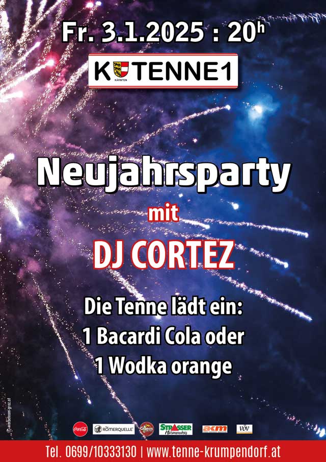 Tenne Krumpendorf Neujahrsparty