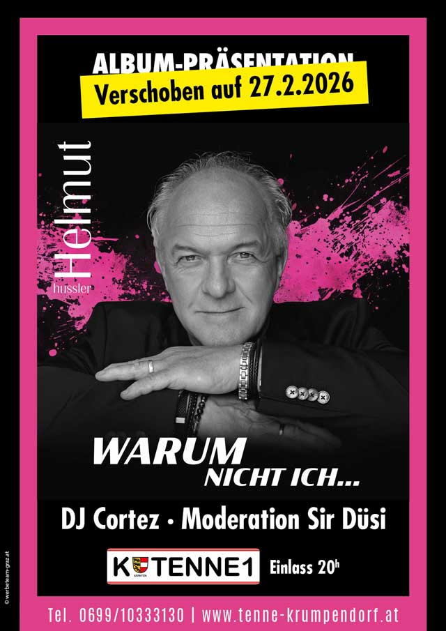 Helmut Hussler Album-Präsentation Tenne Krumpendorf
