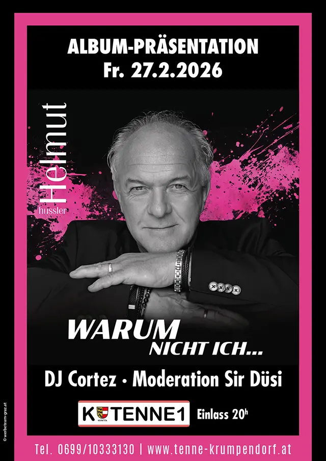 Helmut Hussler Album-Präsentation Tenne Krumpendorf
