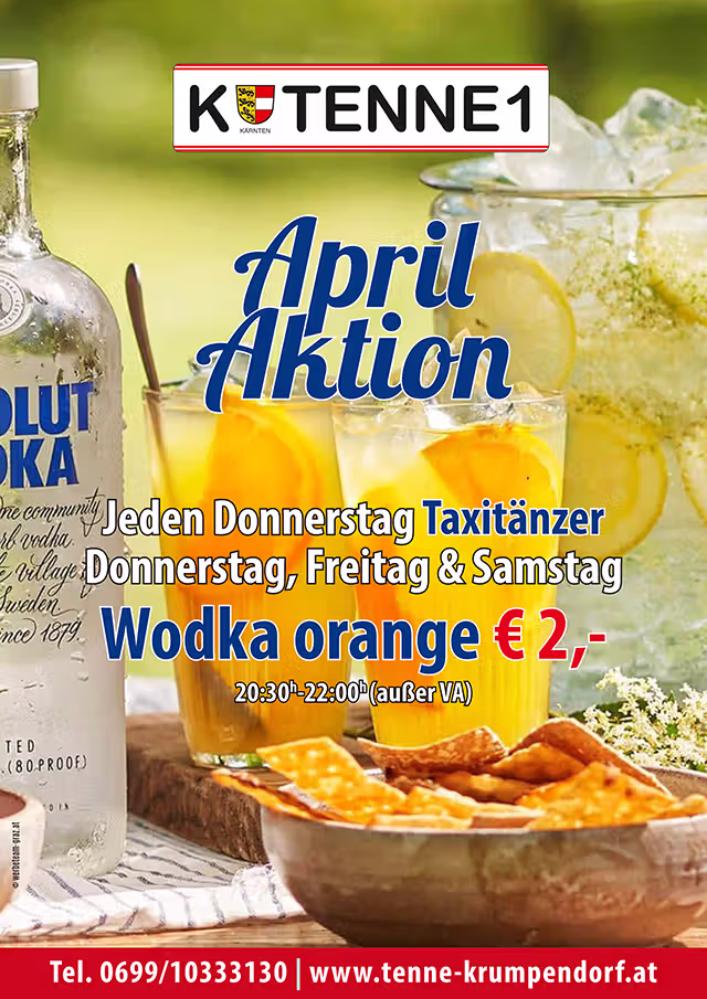 Getränke-Aktion März Tenne Krumpendorf