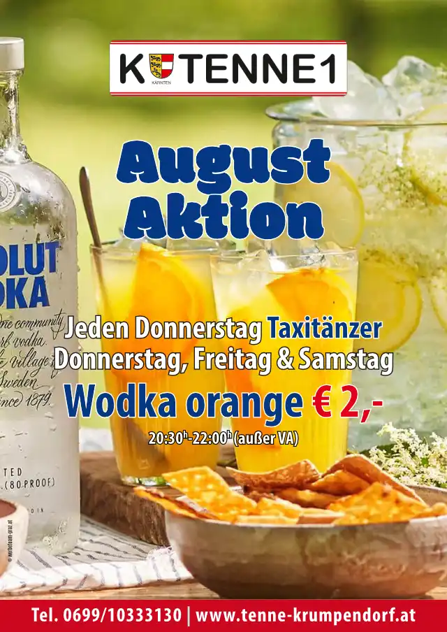 Getränke-Aktion August Tenne Krumpendorf