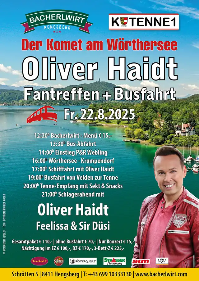 Fantreffen und Busfahrt zu Oliver Haidt am Wörthersee 2025