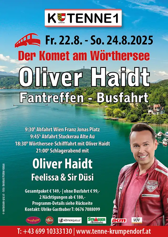 Busfahrt zum Oliver Haidt Fantreffen am Wörthersee 2025