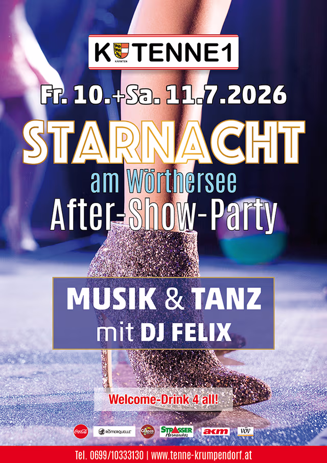 Starnacht Aftershow-Party Tenne Krumpendorf