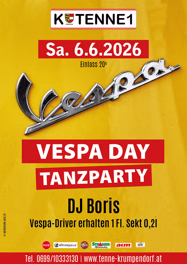 Vespa Day Tanzparty Tenne Krumpendorf